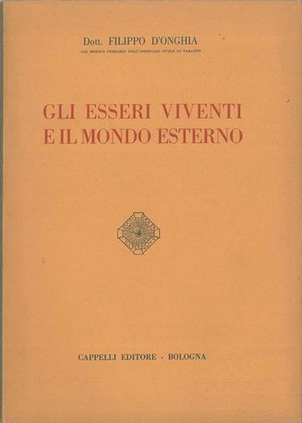 Gli esseri viventi e il mondo esterno - copertina