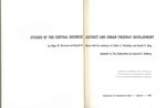Studies of the Central Business District and Urban Freeway Development. Appendix on Tax Implications by Leonard D. Goldberg