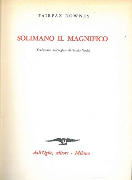 Solimano il Magnifico - Fairfax Downey - copertina