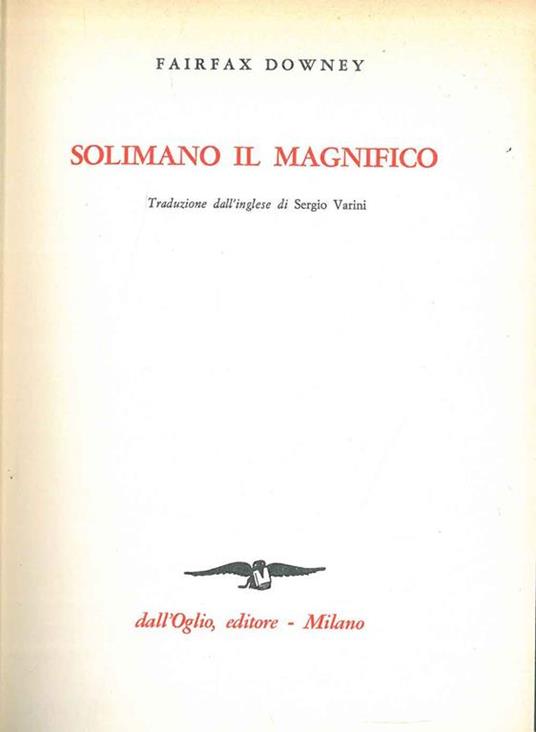Solimano il Magnifico - Fairfax Downey - copertina