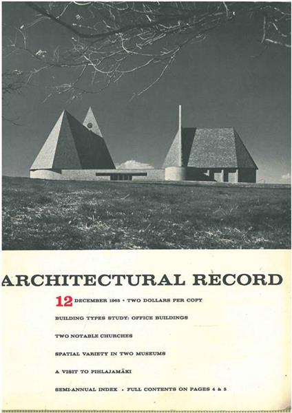 Architectural Record, n. 12, December 1965. Building Types study: Office buildings - copertina