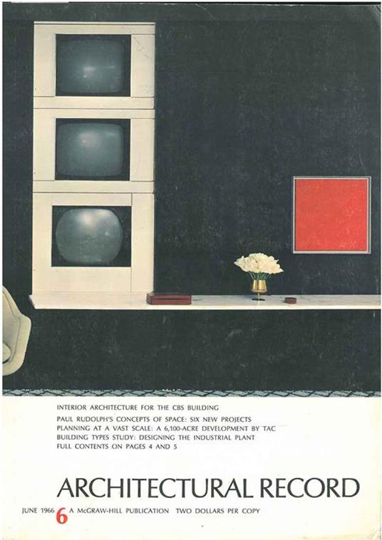 Architectural Record, n. 6, June 1966. Building Types study: Design the industrial plant - copertina
