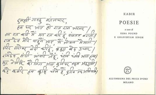 Poesie A cura di E. Pound e G. Singh - copertina