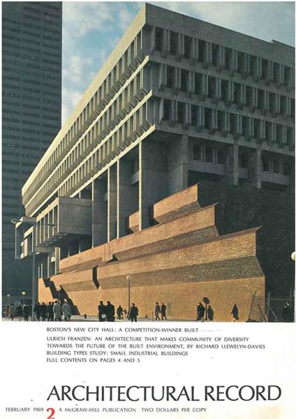 Architectural Record N. 2, February 1969. Building types study: Small industrial buildings - copertina