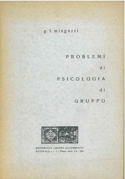 Problemi di psicologia di gruppo - copertina