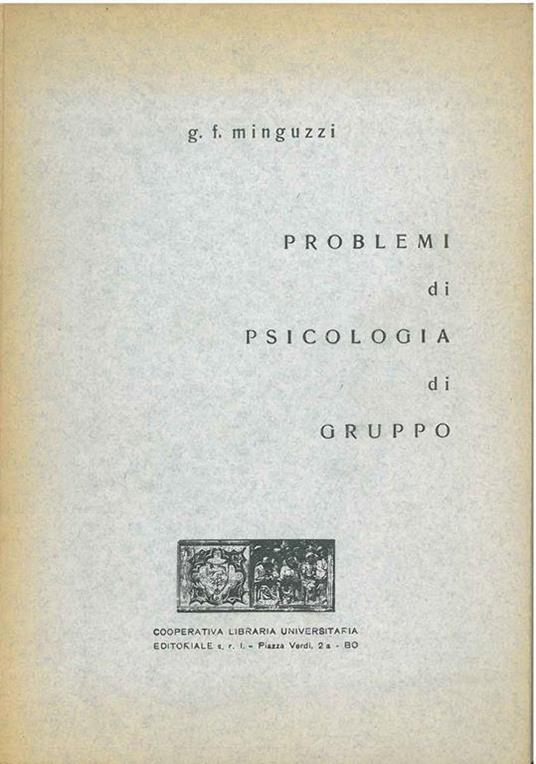 Problemi di psicologia di gruppo - copertina