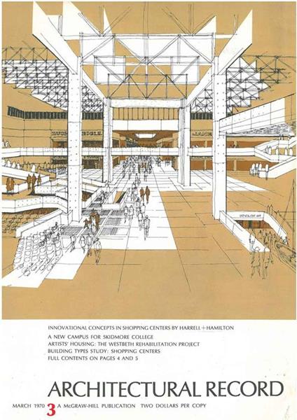 Architectural Record N. 3, March 1970. Building types study: Shopping centers - copertina