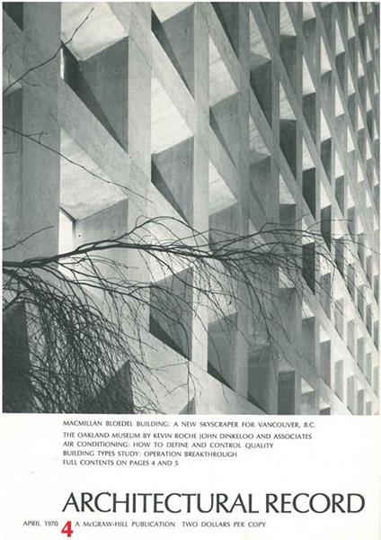 Architectural Record N. 4, April 1970. Building types study: Operation breakthrough - copertina