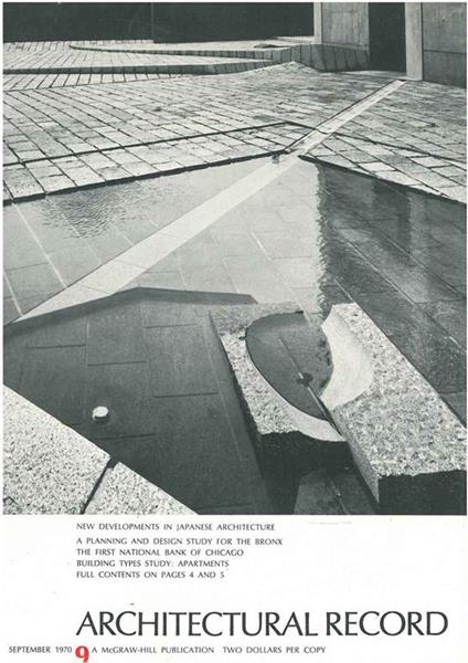 Architectural Record N. 9, September 1970. Building types study: Apartments - copertina