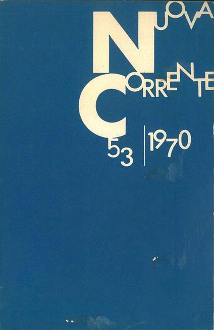 Nuova Corrente 53 - Sergio Moravia - copertina
