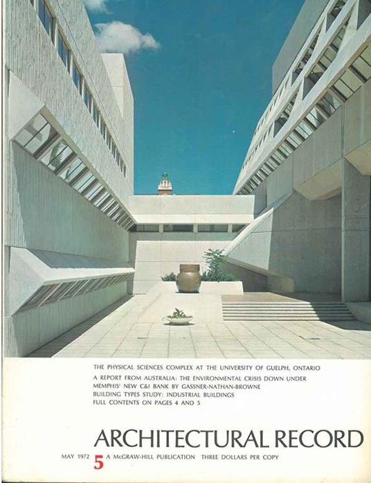Architectural Record, n. 5, May 1972. Building Types study: Industrial buildings - copertina
