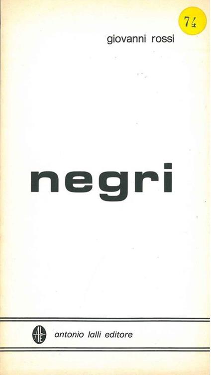 Negri - Giovanni Rossi - copertina