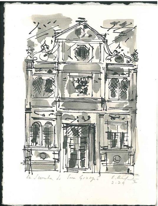 Disegno su cartoncino datato: 2.74 - Egidio Bonfante - copertina