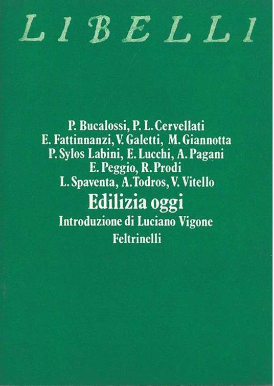 Edilizia oggi Introduzione di Luciano Vigone - copertina