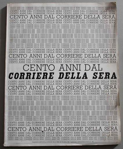 Cento anni dal Corriere della sera - copertina