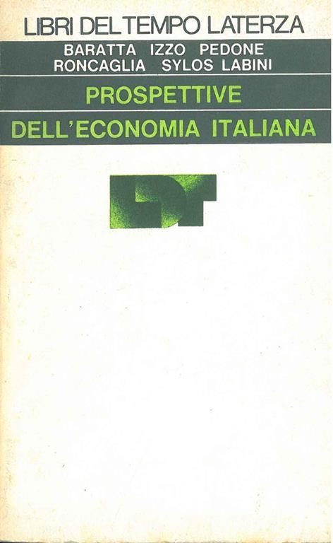 Prospettive dell'economia italiana - Giorgio Baratta - copertina