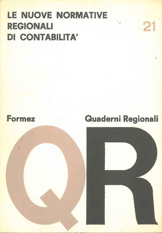 Le nuove normative regionali di contabilità - copertina