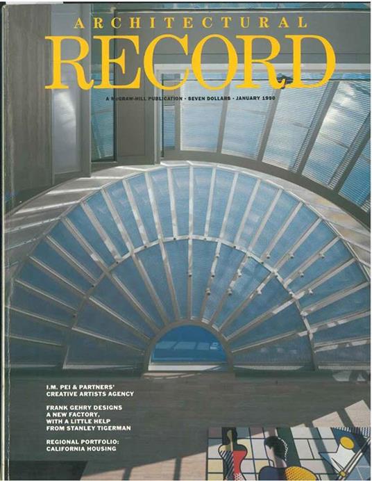 Architectural Record N.1 January 1990. Building Types Study: Religious Buildings - copertina