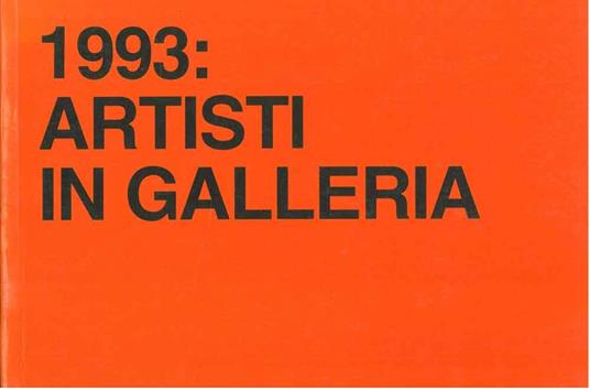 1993: artisti in galleria - copertina