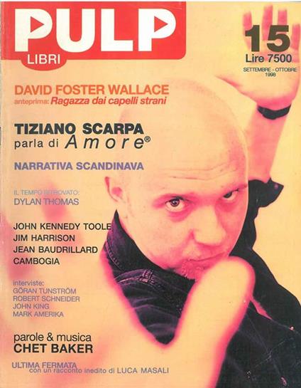 Pulp. Libri. bimestrale. N. 15, settembre-ottobre 1998 - Claudio Sorge - copertina