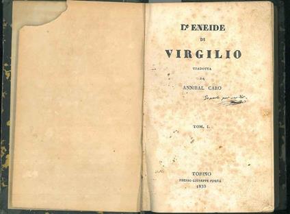 L' Eneide di Virgilio tradotta da Annibal Caro. Tomo I e II. - copertina