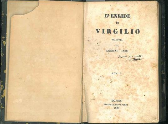 L' Eneide di Virgilio tradotta da Annibal Caro. Tomo I e II. - copertina