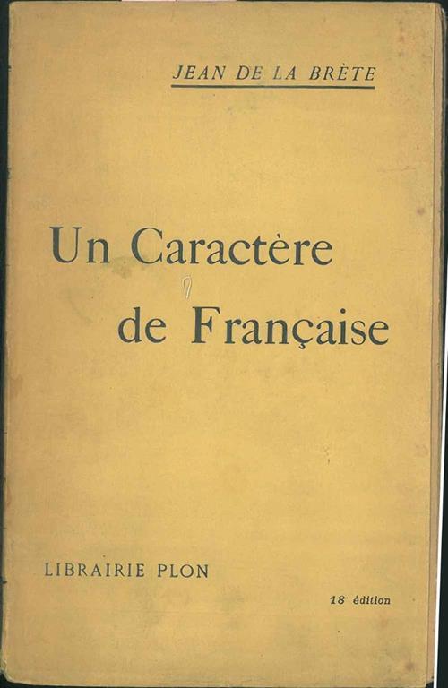 Un caractère de francaise - copertina