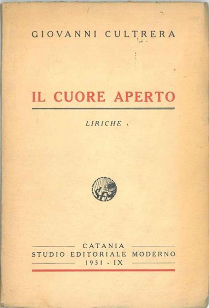 Il cuore aperto - Giovanni Cultrera - copertina
