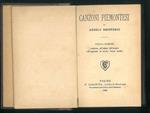 Canzoni piemontesi. Ottava edizione conferme all'ultima dell'A. coll'aggiunta di alcune Poesie inedite