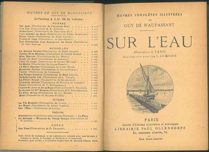 Sur l'eau - Guy de Maupassant - copertina