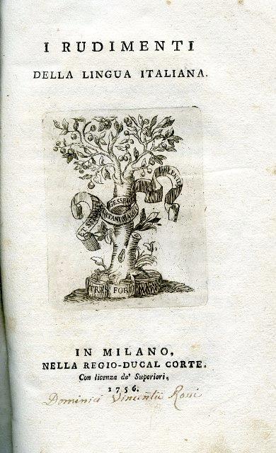 I rudimenti della lingua italiana - Pier Domenico Soresi - copertina