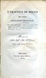 L' Oracolo di Delfo. Memoria tratta dagli Atti dell'Istituto