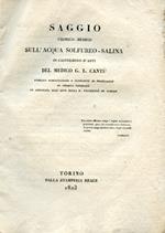 Saggio chimico. medico sull'acqua sulfureo. salina di Castelnovo d'Asti