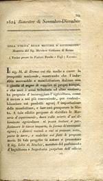 Propagatore: ossia raccolta periodica delle cose appartenenti ai progressi dell'industria e specialmente di quelle riguardanti l'agricoltura le arti e la medicina. 1824. Bimestre di Novembre Dicembre