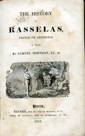 The history of Rasselas Prince of Abissinia - Samuel Johnson - copertina