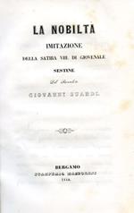 La Nobiltà. Imitazione della Satira VIII di Giovenale