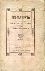Regolamento organico provvisorio della Società Nazionale per la Confederazione Italiana