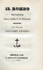 Il Rombo.Imitazione della Satira IV di Giovenale. Sestine