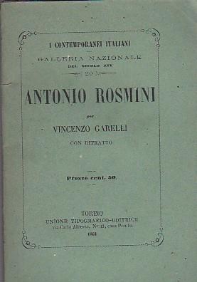 Antonio Rosmini - Vincenzo Garelli - copertina