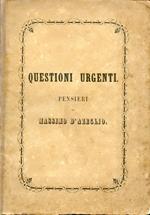 Questioni urgenti. Pensieri