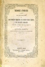 Memorie storiche intorno alla vita ed agli studi di Gian Tommaso Terraneo, di Angelo Paolo Carena e di Giuseppe Vernazza con documenti