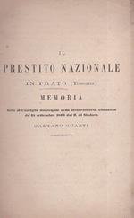 Il Prestito Nazionale in Prato (Toscana). Memoria letta al Consiglio Municipale nella straordinaria Adunanza de' 25 settembre 1866 dal ff. di Sindaco Gaetano Guasti