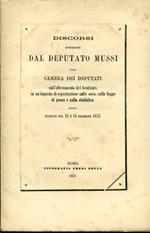 Discorsi pronunziati alla Camera dei Deputati sull'allevamento del bestiame su un'imposta di esportazione sulle ossa sulla legge di pesca e sulla statistica nelle tornate del 12 e 13 dicembre 1873