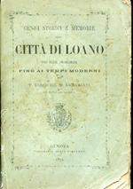 Cenni storici e memorie della Città di Loano dai suoi primordii fino ai tempi moderni