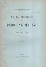 Massima elevazione del Pliocene marino al piede delle Alpi