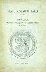 Stato misero d'Italia nel 1555. Quadro storico. figurativo. allegorico del XVI secolo (Incisione esistente nell'Archivio P. Cavalieri)