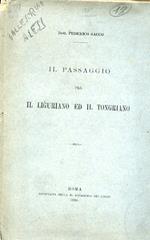 Il passaggio tra il Liguriano ed il Tongriano