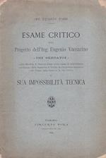 Esame critico del Progetto dell'Ing. Eugenio Vaccarino 