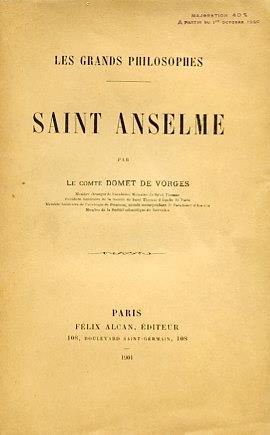 Les Grands Philosophes. Saint Anselme - Edmond Charles Eugéne Domet de Vorges - copertina
