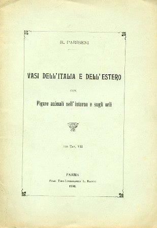 Vasi dell'Italia e dell'estero con figure animali nell'interno e sugli orli - Roberto Paribeni - copertina